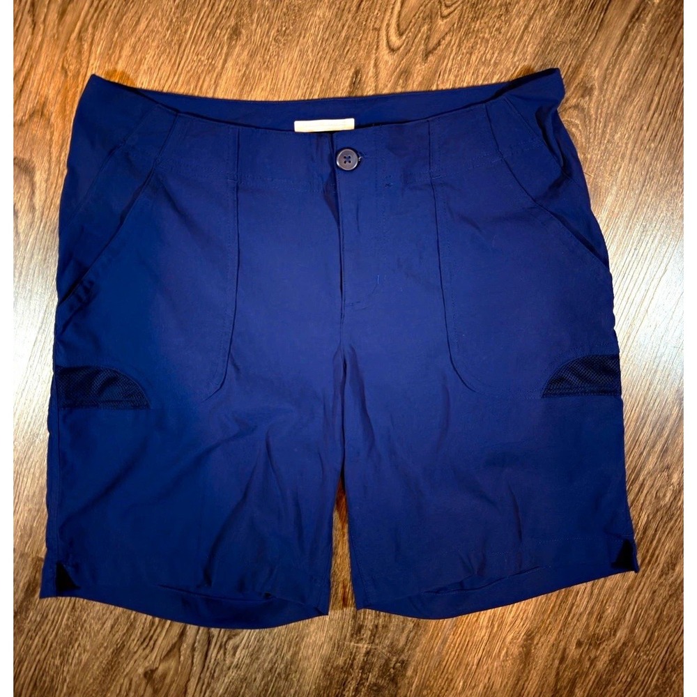 Columbia PFG Omni-Shield Women's Chino Shorts Size 10 Blue 9" Inseam